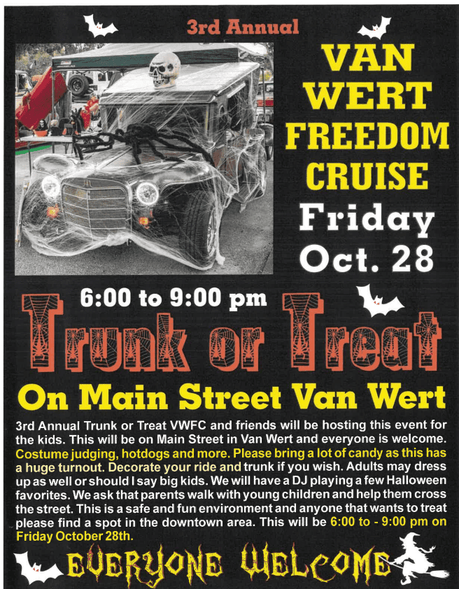 3rd Annual Van Wert Freedom Cruise Trunk or Treat