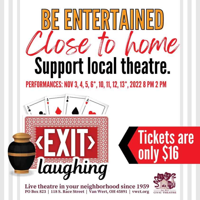 Van Wert Civic Theatre presents “Exit Laughing”