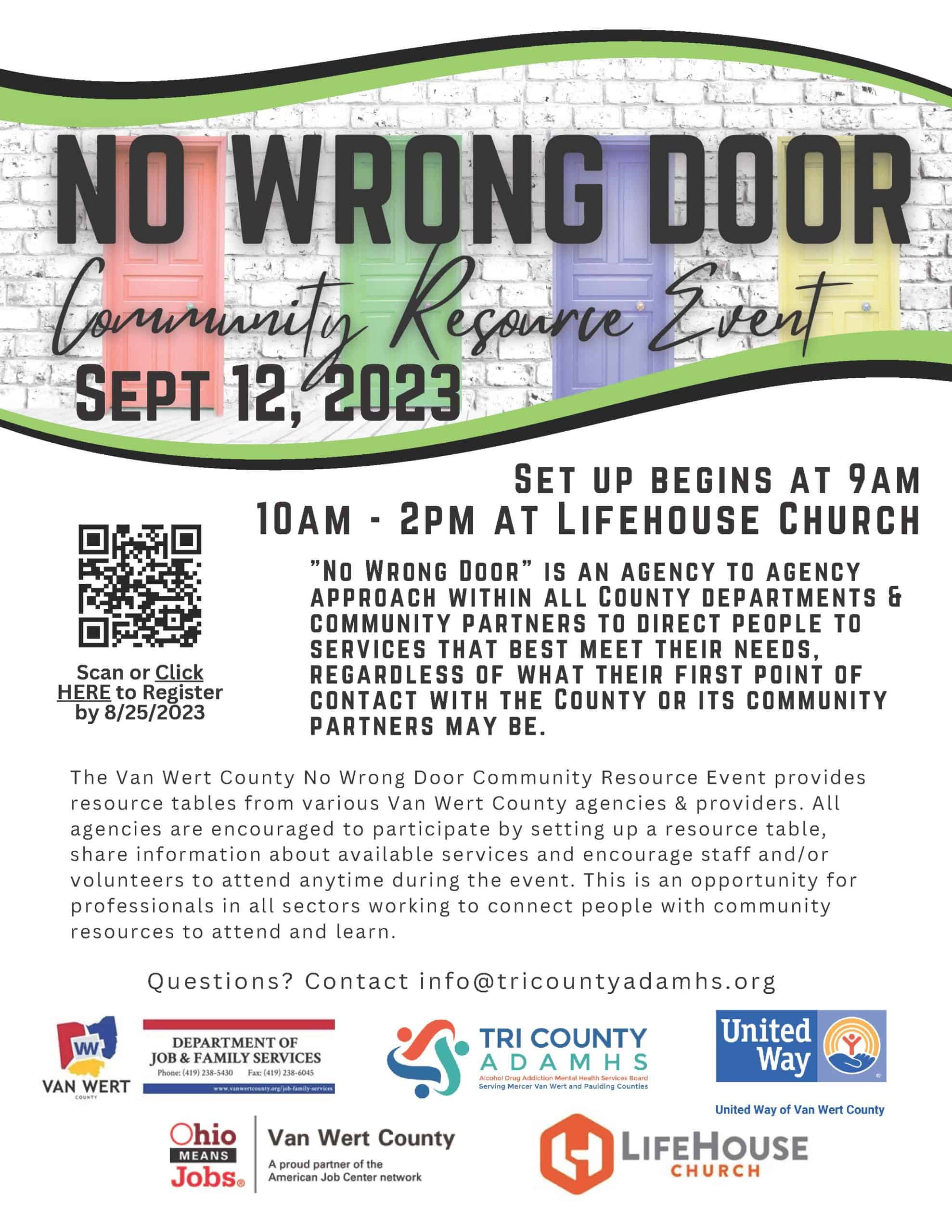 NO WRONG DOOR Community Resource Event