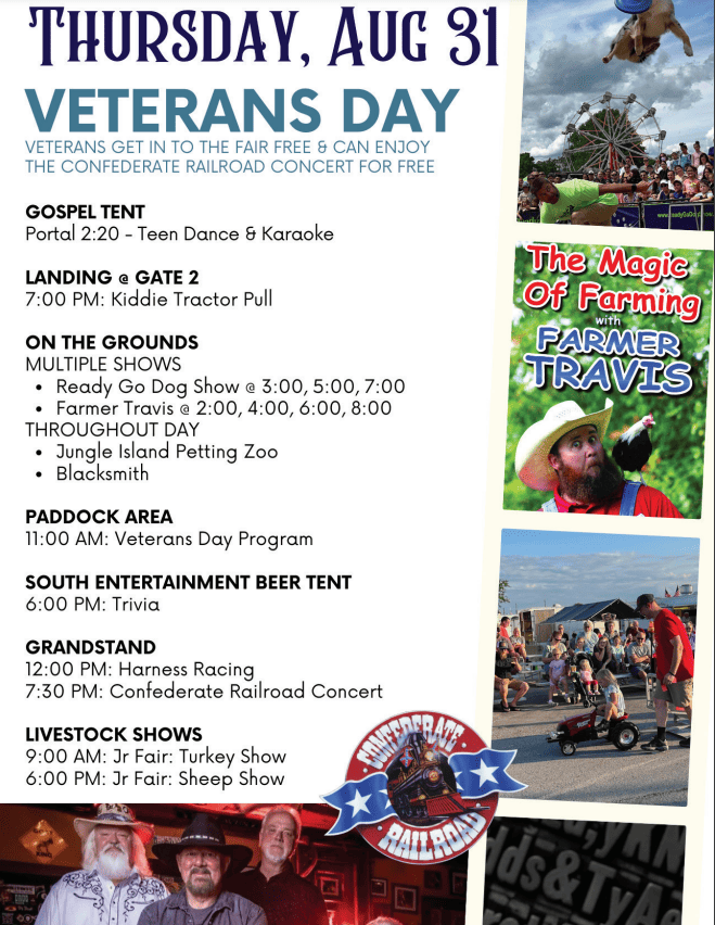 VETERANS’ DAY (free admission) @ The Van Wert County Fairgrounds