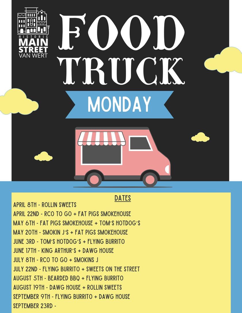 Main Street Van Wert Food Truck Mondays