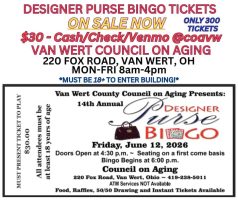 VW Council on Aging Purse Bingo June